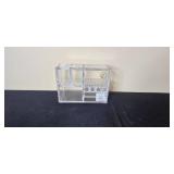 Brightroom Bamboo Jewelry Organizer Tray and Clear Acrylic Countertop Tray Set