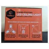 Mixed Lot of Ceiling Light Fixtures and Torelli LED Pivoting Ceiling Light