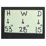 Black 4-Shelf Plastic Storage Rack 53 x 28 x 15 Inches