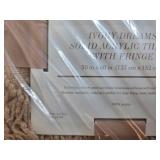 Bella Russo Ivory Dreams Solid Acrylic Throw with Fringe 50 x 60 in in Orig Pkg