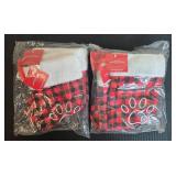 Pair of Wondershop Red Plaid Pet Stockings in Packaging