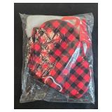 Pair of Wondershop Red Plaid Pet Stockings in Packaging