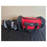 Belle Russo Red and Black Duffel Bag with Side Compartment