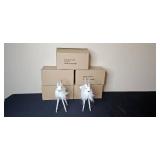 Set of Wondershop White Decorative Deer Figurines