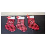 Holiday Decor Collection with Wondershop Deer Figures and Plaid Pet Stockings