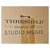 Threshold Studio McGee Kaysville Curved Back Wood Counter Stool Black in Orig Box