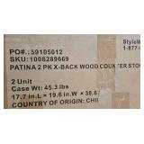 Patina 2-Pack X-Back Wood Counter Stools in Box