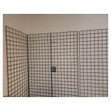 Set of Black Metal Gridwall Panels for Display or Organization