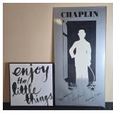 Framed Chaplin Wall Art and 
