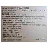 Case of V Fold N95 B Respirator Masks Size Large - total qty unverified