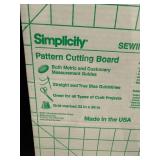 Ironing Board, Iron, Countertop Ironing Board, and Simplicity Pattern Cutting Board Set
