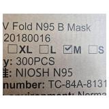 Case of AOK V Fold N95 B Masks, Size M, NIOSH Certified - total qty unverified