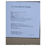 Case of V Fold N95 B Respirator Masks, Size L - total qty unverified