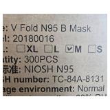 Case of AOK V Fold N95 B Masks Size M NIOSH Approved - total qty unverified