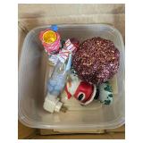 Holiday Decor and Household Variety Lot with Glass Ornaments and Kitchen Items