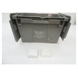 50ct White MDF Rosettes 7/8"x 2.5" (includes grey bin)