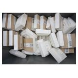 50ct White MDF Rosettes 7/8"x 2.5" (includes grey bin)
