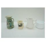 Vintage Ceramics: Jarra de Botin, Golden Rc, Portmeirion England, Milk Glass