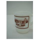 Vintage Brass Martini Shaker, Vintage Crystal Goblets, Vintage Fire King Avon Bank Mug