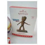 Hallmark Keepsake Ornament Guardians of the Galaxy, Leather Snowman Figurine, Blown Glass Ornament