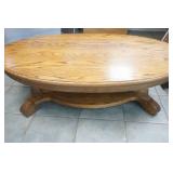 Oval Wood Coffee Table