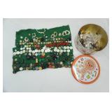 Vintage Button Collection, Costume Jewelry, Gingerbread Man Round Tin