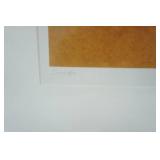 "Sunset" & "Sands" by Amaina. Framed Artwork, matted, glass. 19" squares