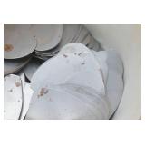 hat box full of metal hearts