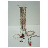 Acrylic Necklace Holder and Necklaces