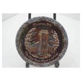 Vintage Fenton Christmas Plates & Daisy and Button Bells & Hat