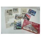 NASCAR 2001 Official Statistics and Schedules; Pocono 500 Poster; Rusty Wallace Signed Poster, Newspaper Clippings