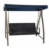 Agio Woven Patio Swing with Canopy and Sunbrella Fabric