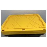 Set of 3 Greenmade 27 Gallon Professional Storage Totes with Yellow Lid