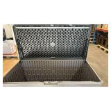 Suncast Resin Outdoor Storage Deck Box with Locking Lid - missing 3 small screws