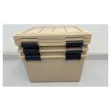 Set of 3 44 Qt WeatherPro Heavy-Duty Storage Containers with Lids