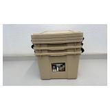 Set of 3 44 Qt WeatherPro Heavy-Duty Storage Containers with Lids