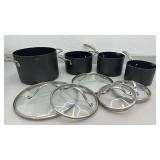 Kirkland Signature Nonstick Cookware Set with Lids - 4 pots, 3 pans, 5 lids - used/like new