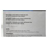 Ove Joakim 3-Light Vanity Fixture with Black Finish and LED Bulbs