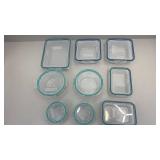 18-Piece Glass Food Storage Container Set with Snap Lids