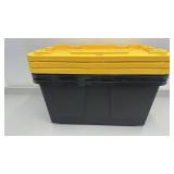 Set of 3 Greenmade 27 Gallon Professional Grade Storage Box with Snap-Tight Lid