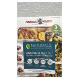 Nordic Ware Naturals 3-Piece Aluminum Baking Sheet Set