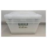 Greenmade InstaView 45 Quart Storage Totes 3 Pack