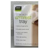 Smart Design Acacia Armrest Tray with Tablet Holder