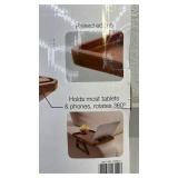 Smart Design Acacia Armrest Tray with Tablet Holder