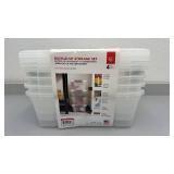 IRIS 4-Piece Buckle Up Storage Set with Lids