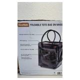 CleverMade Foldable Tote Bag on Wheels and Clear Plastic Storage Box