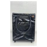 CleverMade Foldable Tote Bag on Wheels and Clear Plastic Storage Box