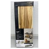 Vision Home Set of 2 Acacia Wood Floating Shelves - small chip in corner