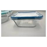 Set of 9 Snapware Glass Food Storage Containers with Airtight Lids