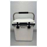 Coho White Rotomolded Cooler with Handle and Drain Plug